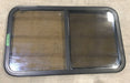 Used Black Radius Opening Window : 23 3/4" W x 39 3/4" H x 1 1/2" D - Young Farts RV Parts