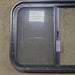 Used Black Radius Opening Window : 24 1/2" W x 18" H x 1 3/4" D - Young Farts RV Parts