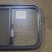 Used Black Radius Opening Window : 24 1/2" W x 18" H x 1 3/4" D - Young Farts RV Parts