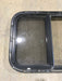 Used Black Radius Opening Window : 24 1/2" W x 19 1/4" H x 1 1/4" - Young Farts RV Parts