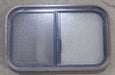 Used Black Radius Opening Window : 24 1/4" W x 15" H x 1 7/8" D - Young Farts RV Parts