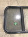 Used Black Radius Opening Window : 24 1/4" W x 17 3/4" H x 1 1/4" - Young Farts RV Parts