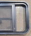 Used Black Radius Opening Window : 25 3/4" W x 16 3/4" H x 1 7/8" D - Young Farts RV Parts