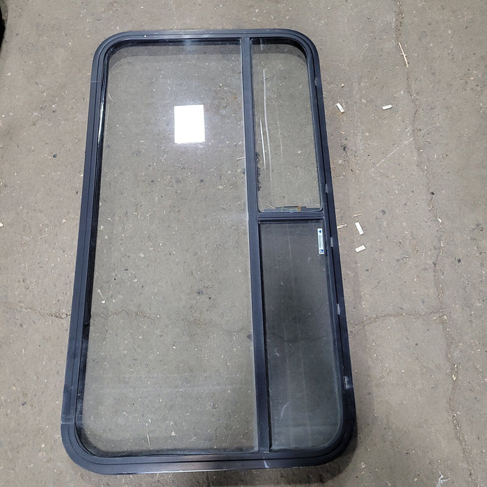Used Black Radius Opening Window : 25 3/4" X 47 3/4" X 2" D - Young Farts RV Parts