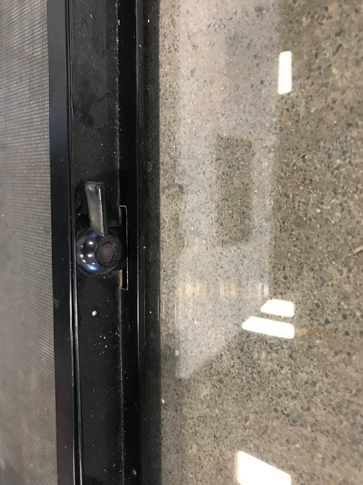 Used Black Radius Opening Window : 27 3/4" W x 18" H x 1 3/4" - Young Farts RV Parts