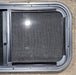 Used Black Radius Opening Window : 29 1/2" W x 14 1/2" H x 1 1/4" - Young Farts RV Parts