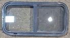 Used Black Radius Opening Window : 29 1/2" W x 14 3/4" H x 1 7/8" - Young Farts RV Parts