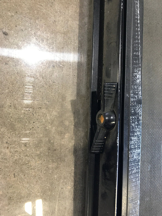 Used Black Radius Opening Window : 29 1/2" W x 17 1/2" H x 2" - Young Farts RV Parts