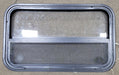 Used Black Radius Opening Window : 29 3/8" W X 17 1/2" H X 2" D - Young Farts RV Parts