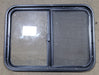 Used Black Radius Opening Window : 29 3/8" W X 21 1/2" H X 2" D - Young Farts RV Parts