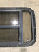 Used Black Radius Opening Window : 30 1/2" W x 18 3/4" H x 1 1/2" D - Young Farts RV Parts