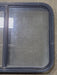 Used Black Radius Opening Window : 30 1/4" W x 22" H x 2" D - Young Farts RV Parts
