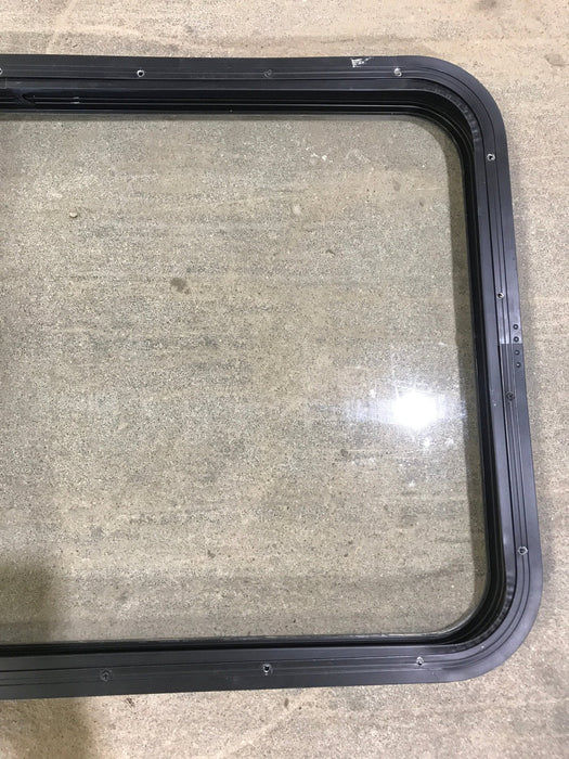 Used Black Radius Opening Window : 34 3/4" W x 23 1/4" H x 2" D