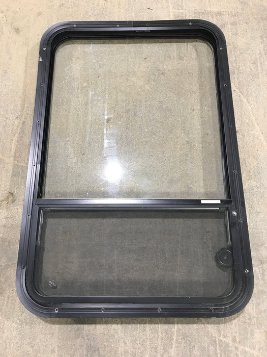 Used Black Radius Opening Window : 34 3/4" W x 23 1/4" H x 2" D