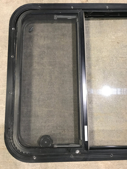 Used Black Radius Opening Window : 34 3/4" W x 23 1/4" H x 2" D