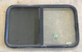 Used Black Radius Opening Window : 34" W x 19 3/4" H x 1 1/2" - Young Farts RV Parts