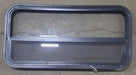 Used Black Radius Opening Window : 35 1/2" W X 17 1/4" H X 1 3/4" D - Young Farts RV Parts