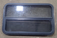 Used Black Radius Opening Window : 35 1/2" W x 21 1/2" H x 1 3/4" D - Young Farts RV Parts