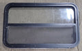 Used Black Radius Opening Window : 35 1/2" W x 21 1/4" H x 1 7/8" D - Young Farts RV Parts