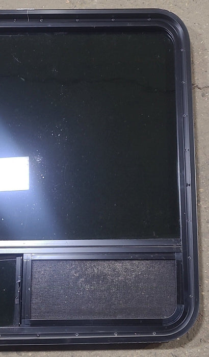 Used Black Radius Opening Window : 35 1/2" W x 35 1/2" H x 2" D - Young Farts RV Parts