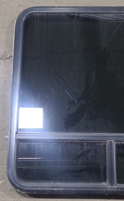 Used Black Radius Opening Window : 35 1/2" W x 35 1/2" H x 2" D - Young Farts RV Parts