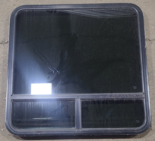 Used Black Radius Opening Window : 35 1/2" W x 35 1/2" H x 2" D - Young Farts RV Parts