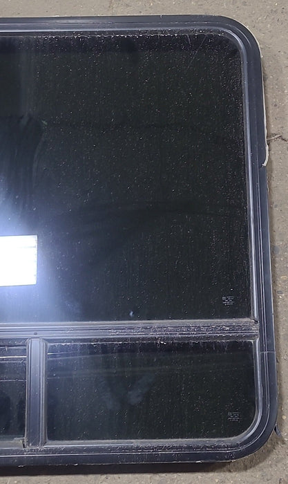 Used Black Radius Opening Window : 35 1/2" W x 35 1/2" H x 2" D - Young Farts RV Parts