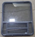 Used Black Radius Opening Window : 35" W x 41 1/4" H x 1 3/4" D - Young Farts RV Parts