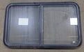 Used Black Radius Opening Window : 36 1/4" W X 21 3/4" H X 1 3/4" D - Young Farts RV Parts