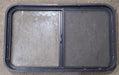 Used Black Radius Opening Window : 36 1/4" W x 21 3/4" H x 1 7/8" D - Young Farts RV Parts