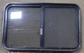 Used Black Radius Opening Window : 36 1/4" W x 22" H x 1 3/4" D - Young Farts RV Parts