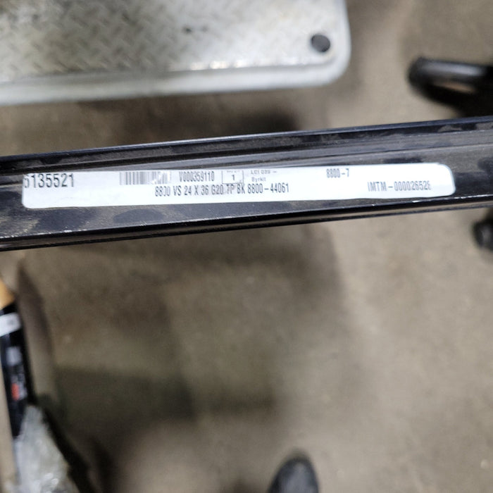 Used Black Radius Opening Window : 36" X 24" X 2" D - Young Farts RV Parts