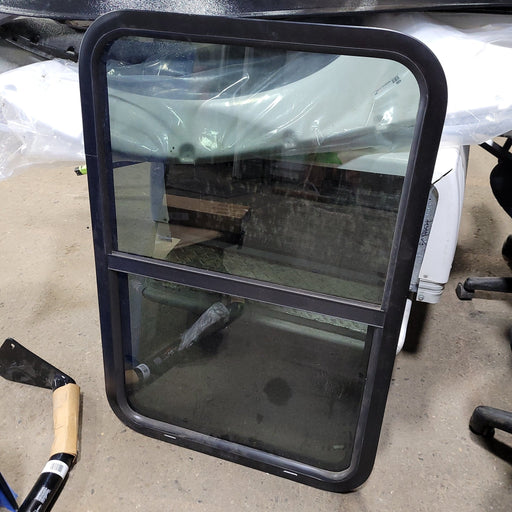 Used Black Radius Opening Window : 36" X 24" X 2" D - Young Farts RV Parts