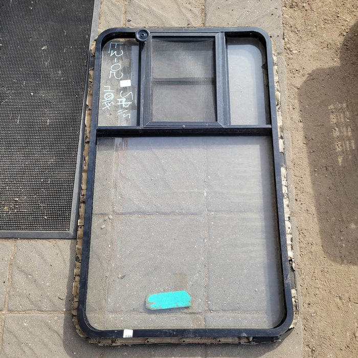 Used Black Radius Opening Window : 40 1/2 X 24 1/2 X 2" D - Young Farts RV Parts