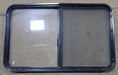 Used Black Radius Opening Window : 42 1/2" W x 26" H x 2" D - Young Farts RV Parts