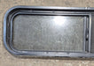 Used Black Radius Opening Window : 42 1/4" W x 11 3/4" H x 1 7/8" - Young Farts RV Parts