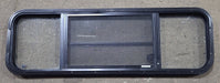 Used Black Radius Opening Window : 47 1/2" W x 14 3/4" H x 1 5/8" D - Young Farts RV Parts