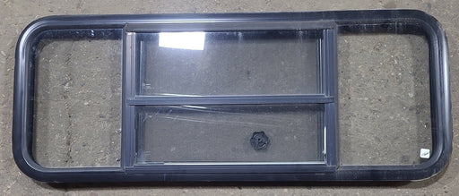 Used Black Radius Opening Window : 47 3/4" W x 17 1/2" H x 2" D - Young Farts RV Parts