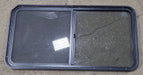 Used Black Radius Opening Window : 47 3/4" W x 23 3/4" H x 1 7/8" D - Young Farts RV Parts
