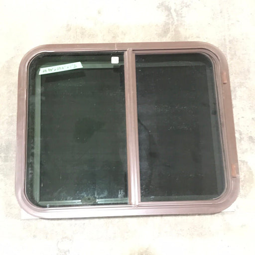 Used Brown Radius Dual Pane-Storm Window : 28 3/4 X 23 1/2 X 1" D - Young Farts RV Parts