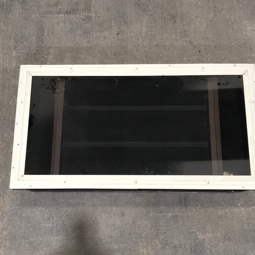 Used Brown Radius Dual Pane-Storm Window : 41 3/8" W X 21 5/8" H X 1 1/2" D - Young Farts RV Parts