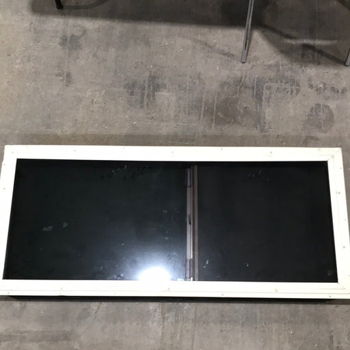 Used Brown Radius Dual Pane-Storm Window : 54 1/2" W x 23 3/8" H x 3/4" D - Young Farts RV Parts