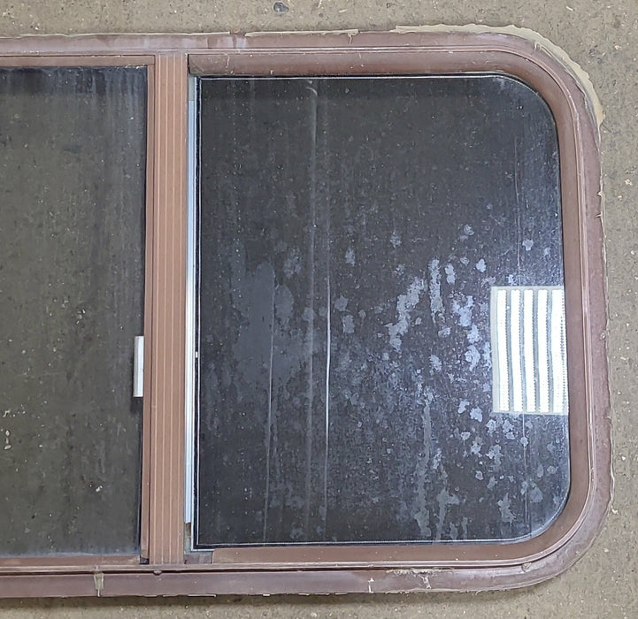 Used Brown Radius Opening Window : 31 3/4" W X 19 7/8" H X 2" D - Young Farts RV Parts