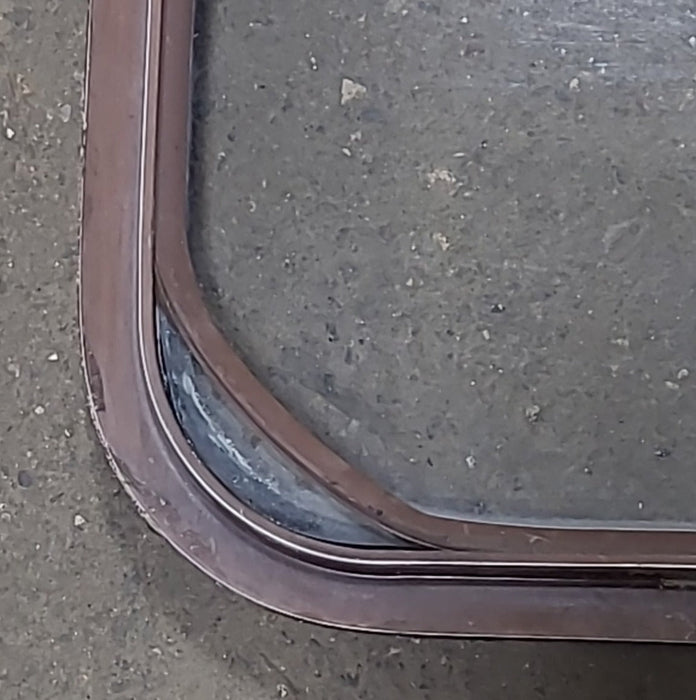 Used Brown Radius Opening Window : 53 3/4" W X 21 7/8" H X 2" D - Young Farts RV Parts