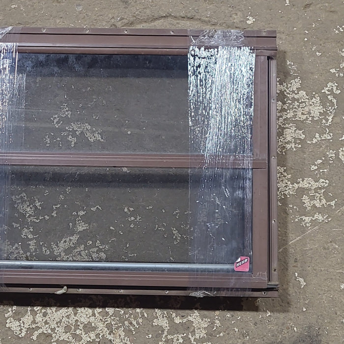 Used Brown Square Opening Window: 24 1/2" W x 18 1/2" H x 1 1/2" D - Young Farts RV Parts