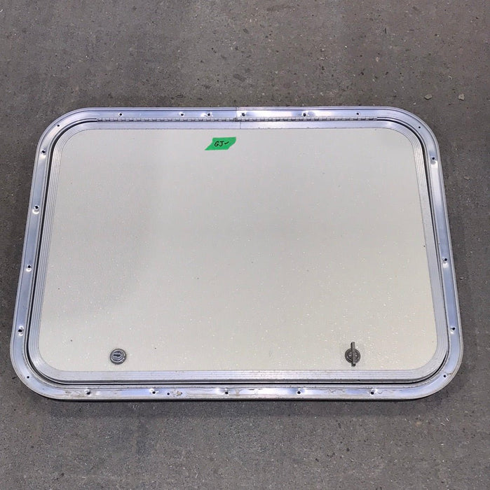 Used Corner Radius Cargo Door 23 3/4" W x 17 3/4" H x 3/4"D - Young Farts RV Parts