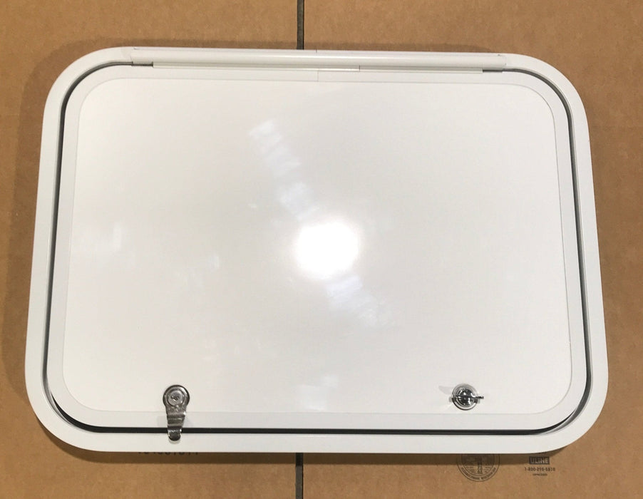Used Corner Radius Cargo Door 24 3/4" W x 17 3/4" H x 2"D - Young Farts RV Parts