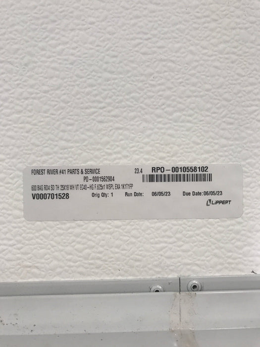 Used Corner Radius Cargo Door 24 3/4" W x 17 3/4" H x 2"D - Young Farts RV Parts