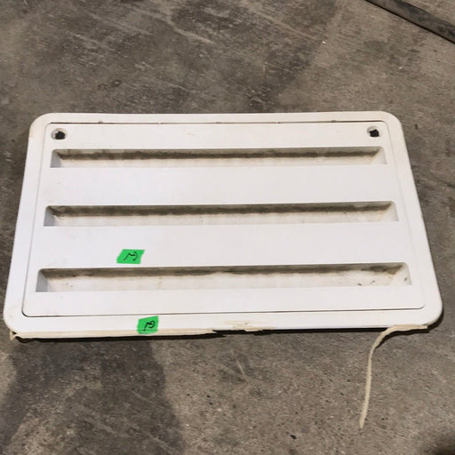 Used DOMETIC 3109350.011 - Yellowed Air Intake Side Refrigerator Vent- HAS FRAME - Young Farts RV Parts