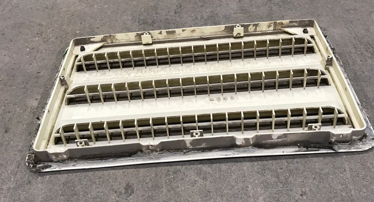 Used DOMETIC 3102277.021 - Yellowed Air Intake Side Refrigerator Vent- HAS FRAME
